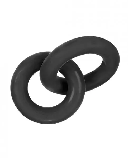 Male Sex Toys Oxballs Hunkyjunk Duo Linked Cock Ball Rings Tar Black Male Sex Toys Oxballs Hunkyjunk Duo Linked Cock Ball Rings Tar Black