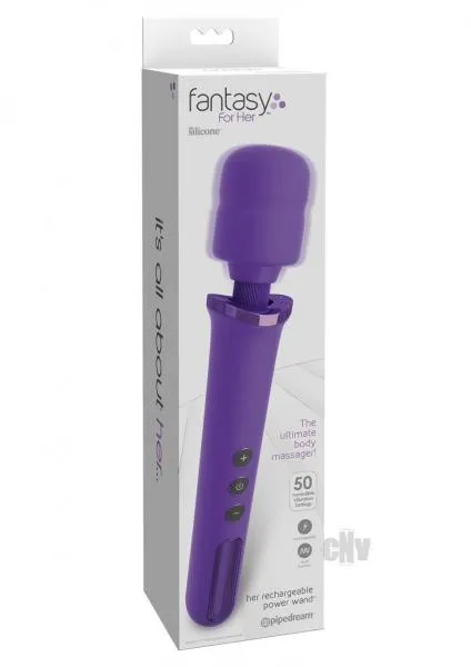 Pipedream Vibrators Fantasy For Her Rechargeable Power Wand Purple Pipedream Vibrators Fantasy For Her Rechargeable Power Wand Purple