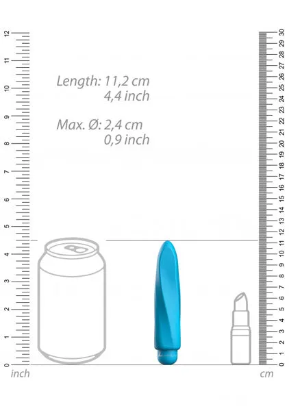 Shots Toys Luminous ABS Bullet With Silicone Sleeve 10Speeds Myra Turquoise Female Sex Toys