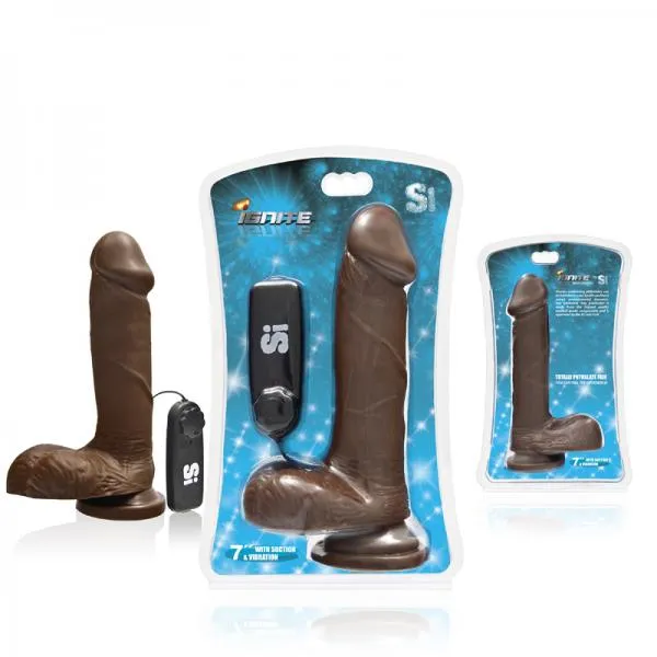 Si Novelties 7 Inches Cock Balls Vibrating Egg Suction Cup Brown Dildos Si Novelties 7 Inches Cock Balls Vibrating Egg Suction Cup Brown Dildos