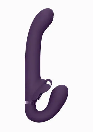 VIVE PulseWave Vibrating Strapless Strapon Satu Purple Shots Toys Vibrators