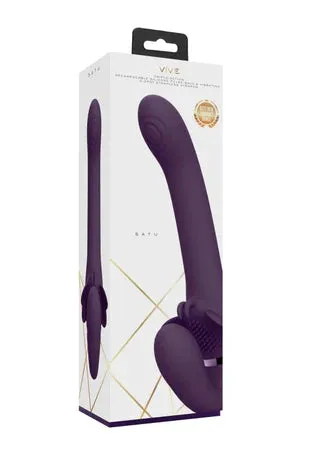 VIVE PulseWave Vibrating Strapless Strapon Satu Purple Shots Toys Vibrators