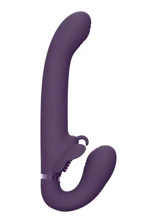 VIVE PulseWave Vibrating Strapless Strapon Satu Purple Shots Toys Vibrators