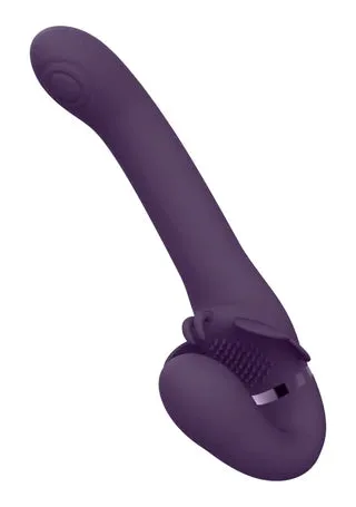 VIVE PulseWave Vibrating Strapless Strapon Satu Purple Shots Toys Vibrators