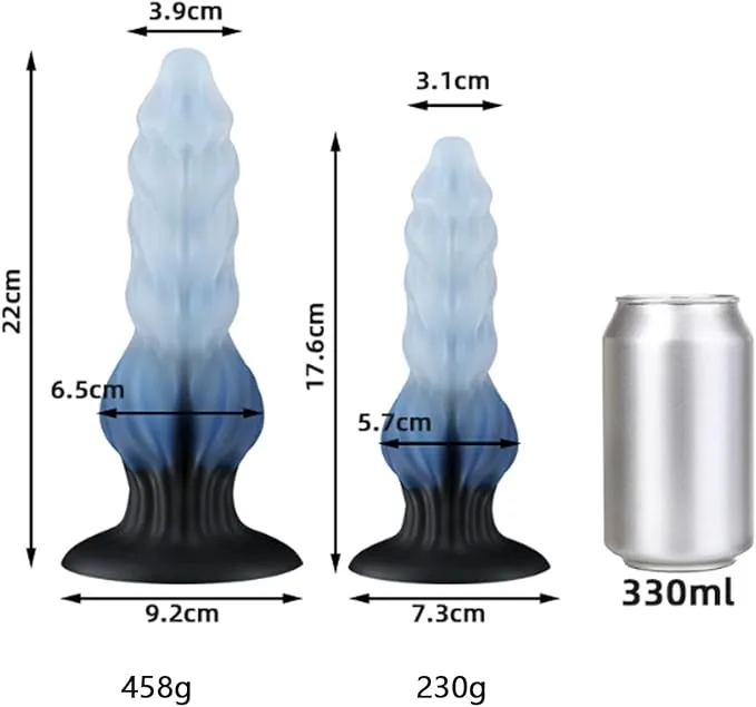  Female Sex Toys Fantasy Ice Wolf Rib Silicone Dildo