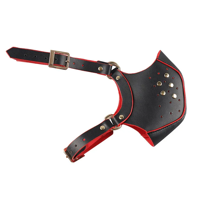 Couples RYSC BDSM Fetish Half Face Mask Cosplay Bondage Hood Black